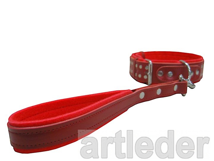 Pętla - Krótka smycz ARTLEDER „PET-1-RED” - obrazek 2