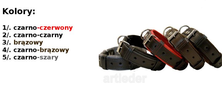 Obroża + smycz komplet ARTLEDER „HotDog-7” - obrazek 6